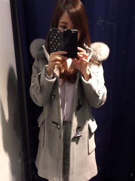 「ショッピング」｜「アイテム（ダッフルコート）」を使った、okarie03さん（レディース・159cm）の冬コーディネート