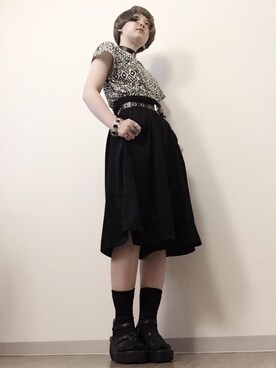 「アイテム（バングル/リストバンド）」を使った、カリカリさん（レディース・155cm・10代）の夏コーディネート