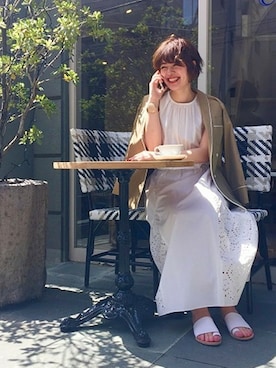 「edit for lulu」｜「アイテム（その他アウター）」を使った、TOMOMIさん（レディース・165cm）の春コーディネート