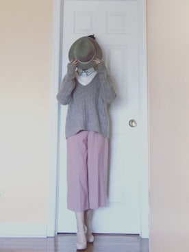 「rag & bone（ラグアンドボーン）のアイテム（帽子）」を使った、LuciaWangさん（レディース・160cm）の春コーディネート