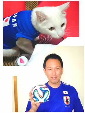 きよ is wearing サッカー日本代表