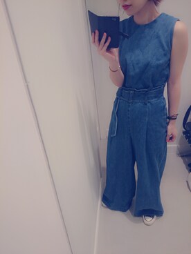 「OPENING CEREMONY（オープニングセレモニー）のアイテム（つなぎ/オールインワン）」を使った、miiさん（レディース・161cm）の夏コーディネート