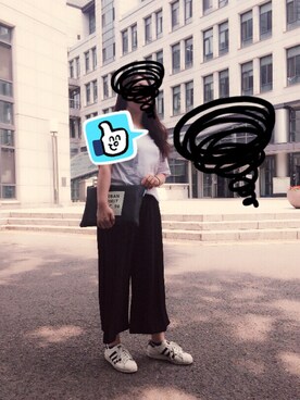 「와이드팬츠」｜미미Mimiさん（レディース・165cm）の夏コーディネート