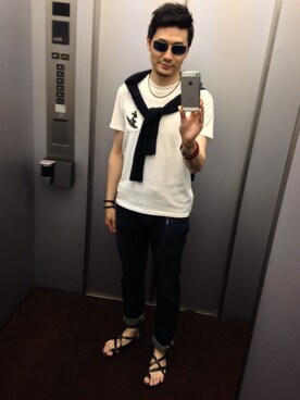「ぺろーん再」｜H&Mさん（メンズ・176cm）の夏コーディネート