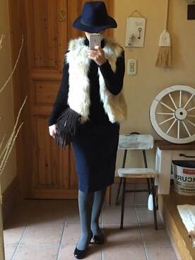 「H&M DIVIDED（エイチアンドエム　ディヴァイデッド）のアイテム（その他アウター）」を使った、MARIさん（レディース・164cm）の冬コーディネート
