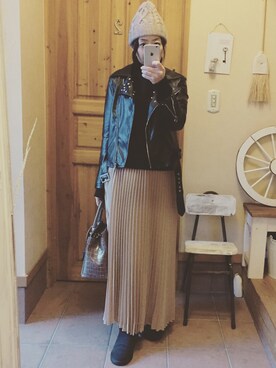 「Import & Select（インポートアンドセレクト）のアイテム（スカート）」を使った、MARIさん（レディース・164cm）の冬コーディネート