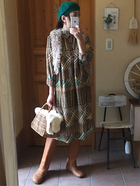 「VIVAYOU（ビバユー）のアイテム（その他アウター）」を使った、MARIさん（レディース・164cm）の秋コーディネート
