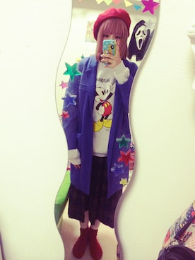 「白タイツ」｜「アイテム（チェスターコート）」を使った、MIEさん（レディース・166cm）の冬コーディネート
