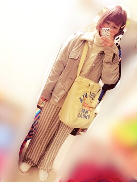 「Levi's（リーバイス）のアイテム（その他アウター）」を使った、MIEさん（レディース・166cm）の冬コーディネート