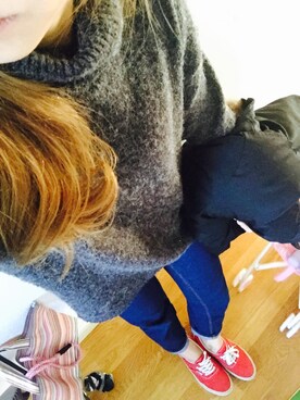 「Rodeo Crowns（ロデオクラウンズ）のアイテム（ダウンジャケット/コート）」を使った、yacciさん（レディース・151cm）の冬コーディネート