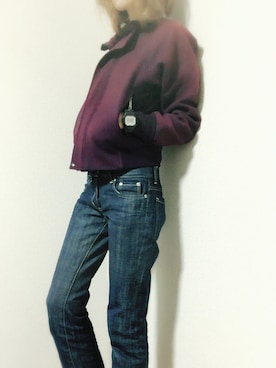 「URBAN RESEARCH DOORS WOMENS（アーバンリサーチ ドアーズ ウィメンズ）のDOORS 5Pデニムパンツ　ONE WASH（デニムパンツ、ブルー系）」を使った、daybreakさん（レディース・165cm）の秋コーディネート