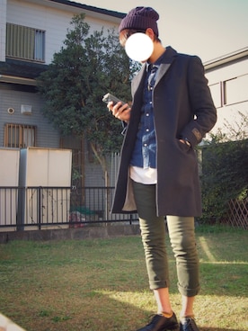 にしい ゆうとさん（メンズ・178cm）の冬コーディネート
