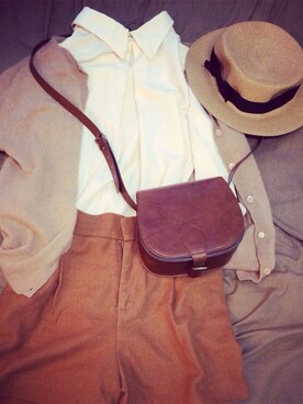 「Sのアイテム（帽子）」を使った、soniahungさん（レディース・159cm）の春コーディネート