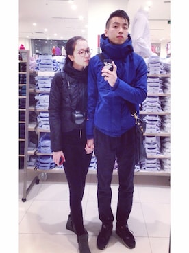「Abercrombie&Fitch（アバークロンビーアンドフィッチ）のアイテム（マウンテンパーカー）」を使った、Uncle_zhomさん（メンズ・177cm）の冬コーディネート
