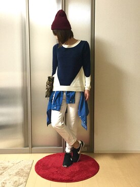 「NIKE（ナイキ）のアイテム（スニーカー、ブラック系）」を使った、tico&ticoさん（レディース・160cm）の春コーディネート