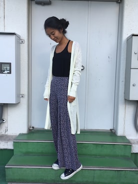 「アイテム（ニット/セーター）」を使った、NAMIKIさん（レディース・167cm）の夏コーディネート