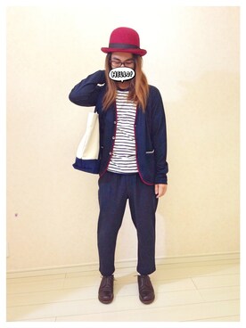 らくさん（メンズ・164cm）の春コーディネート