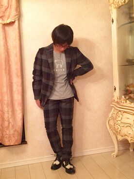 「08sircus（ゼロエイトサーカス）のアイテム（その他）」を使った、らくさん（メンズ・164cm）の秋コーディネート