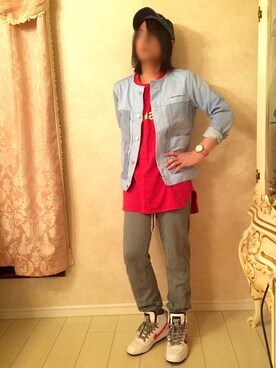 「DISCOVERED（ディスカバード）のアイテム（その他）」を使った、らくさん（メンズ・164cm）の春コーディネート