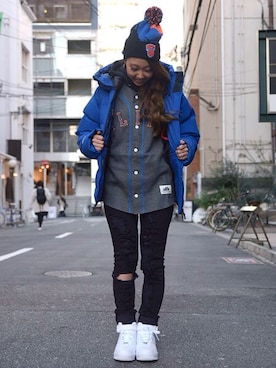 「アイテム（ジャージ）」を使った、MARINOさん（レディース・157cm・20代）の冬コーディネート