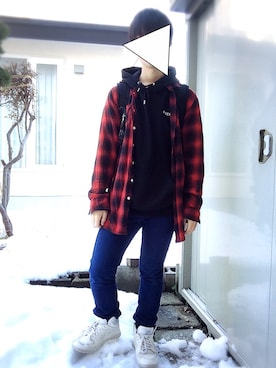 「WEGO（ウィゴー）のアイテム（フォーマルスーツ/小物）」を使った、アツヒコさん（メンズ・163cm）の冬コーディネート