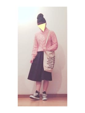 「ピンクニット」｜hikariさん（レディース・159cm）の秋コーディネート