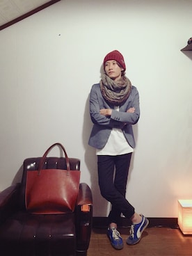 K.Uchidaさん（メンズ・170cm）の秋コーディネート