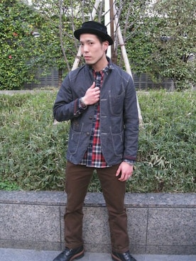 「AVIREX（アヴィレックス）のアイテム（カバーオール）」を使った、S-OTSさん（メンズ・176cm）の春コーディネート