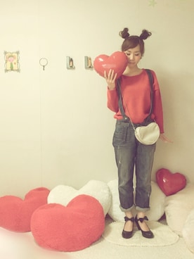 「ゆるニット」｜「アイテム（サロペット/オーバーオール）」を使った、mii＊ykさん（レディース・153cm）の冬コーディネート