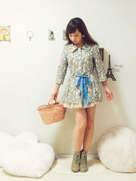 「DEICY（デイシー）のアイテム（その他アウター）」を使った、mii＊ykさん（レディース・153cm）の春コーディネート