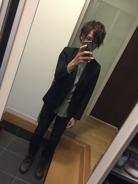 「H&M（エイチ・アンド・エム）のアイテム（ジャケット/アウター）」を使った、りょうぺいんさん（メンズ・174cm）の秋コーディネート