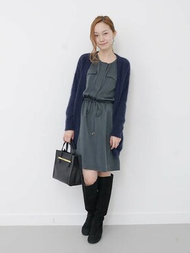 アーバンリサーチ アンゴラ Vネック ガウン カーディガン URBAN RESEARCH（アーバンリサーチ）の「UR アンゴラVネック