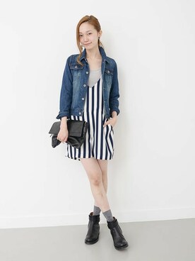 「URBAN RESEARCH（アーバンリサーチ）のアイテム（ブルゾン）」を使った、mioさん（レディース・166cm）の冬コーディネート