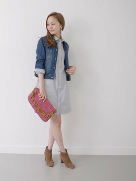 「URBAN RESEARCH（アーバンリサーチ）のアイテム（ブルゾン）」を使った、mioさん（レディース・166cm）の冬コーディネート