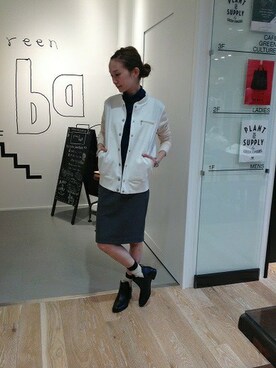 「URBAN RESEARCH Sonny Label（アーバンリサーチサニーレーベル）のアイテム（ブルゾン）」を使った、mioさん（レディース・166cm）の冬コーディネート