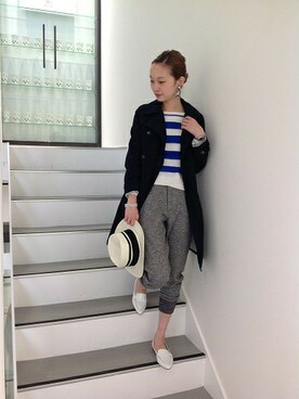「URBAN RESEARCH Sonny Label（アーバンリサーチサニーレーベル）のアイテム（トレンチコート）」を使った、mioさん（レディース・166cm）の冬コーディネート