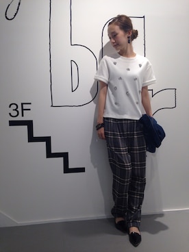 「URBAN RESEARCH（アーバンリサーチ）のアイテム（ブルゾン）」を使った、mioさん（レディース・166cm）の夏コーディネート