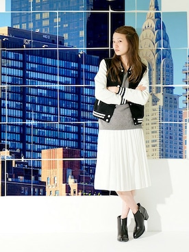 「URBAN RESEARCH（アーバンリサーチ）のアイテム（スタジャン）」を使った、mioさん（レディース・166cm）の秋コーディネート