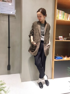 「forte_forte（フォルテフォルテ）のアイテム（その他アウター）」を使った、mioさん（レディース・166cm）の冬コーディネート