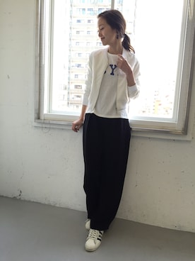 「URBAN RESEARCH（アーバンリサーチ）のアイテム（ブルゾン）」を使った、mioさん（レディース・166cm）の春コーディネート