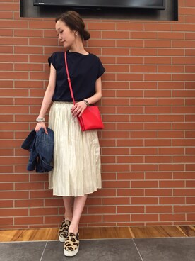 「URBAN RESEARCH（アーバンリサーチ）のアイテム（ブルゾン）」を使った、mioさん（レディース・166cm）の春コーディネート