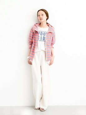「URBAN RESEARCH（アーバンリサーチ）のアイテム（ブルゾン）」を使った、mioさん（レディース・166cm）の春コーディネート