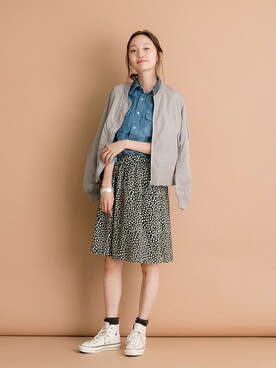 「URBAN RESEARCH（アーバンリサーチ）のアイテム（MA-1）」を使った、mioさん（レディース・166cm）の夏コーディネート