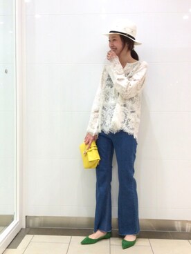 「LUC DNM （ラックデニム）のアイテム」を使った、mioさん（レディース・166cm）の春コーディネート
