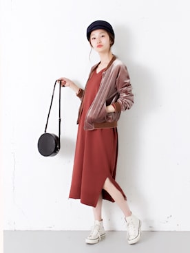「URBAN RESEARCH（アーバンリサーチ）のアイテム（ブルゾン）」を使った、mioさん（レディース・166cm）の秋コーディネート