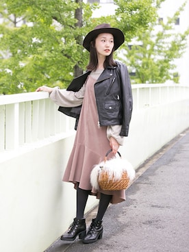 「SUPP.（サップ）のアイテム」を使った、mioさん（レディース・166cm）の冬コーディネート