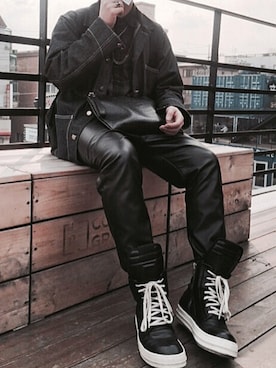 ブーツを使った ユニクロ のメンズ人気ファッションコーディネート 地域 韓国 Wear