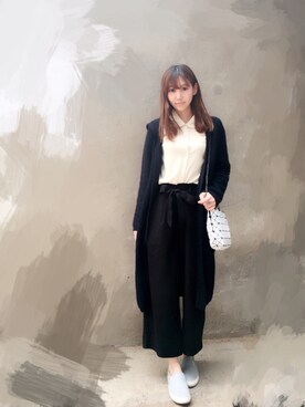 「Honeys（ハニーズ）のアイテム（ピーコート）」を使った、yukiさん（レディース・163cm）の春コーディネート