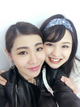 「アイテム（ヘアアクセサリー、ブルー系）」を使った、tama.oknwさん（レディース・150cm）の秋コーディネート