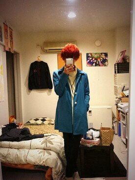 「アイテム（ステンカラーコート）」を使った、うばっちさん（メンズ・171cm・10代）の冬コーディネート